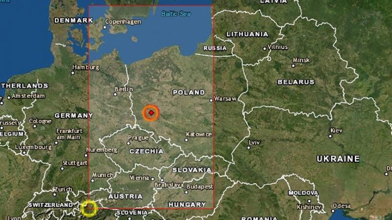Землетрясение магнитудой 4,6 произошло в соседней Польше
